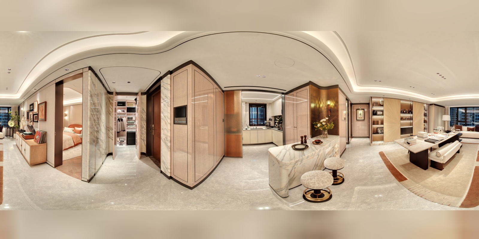 Real World HDR RGB Panorama - High Dynamic Range Indoor Image