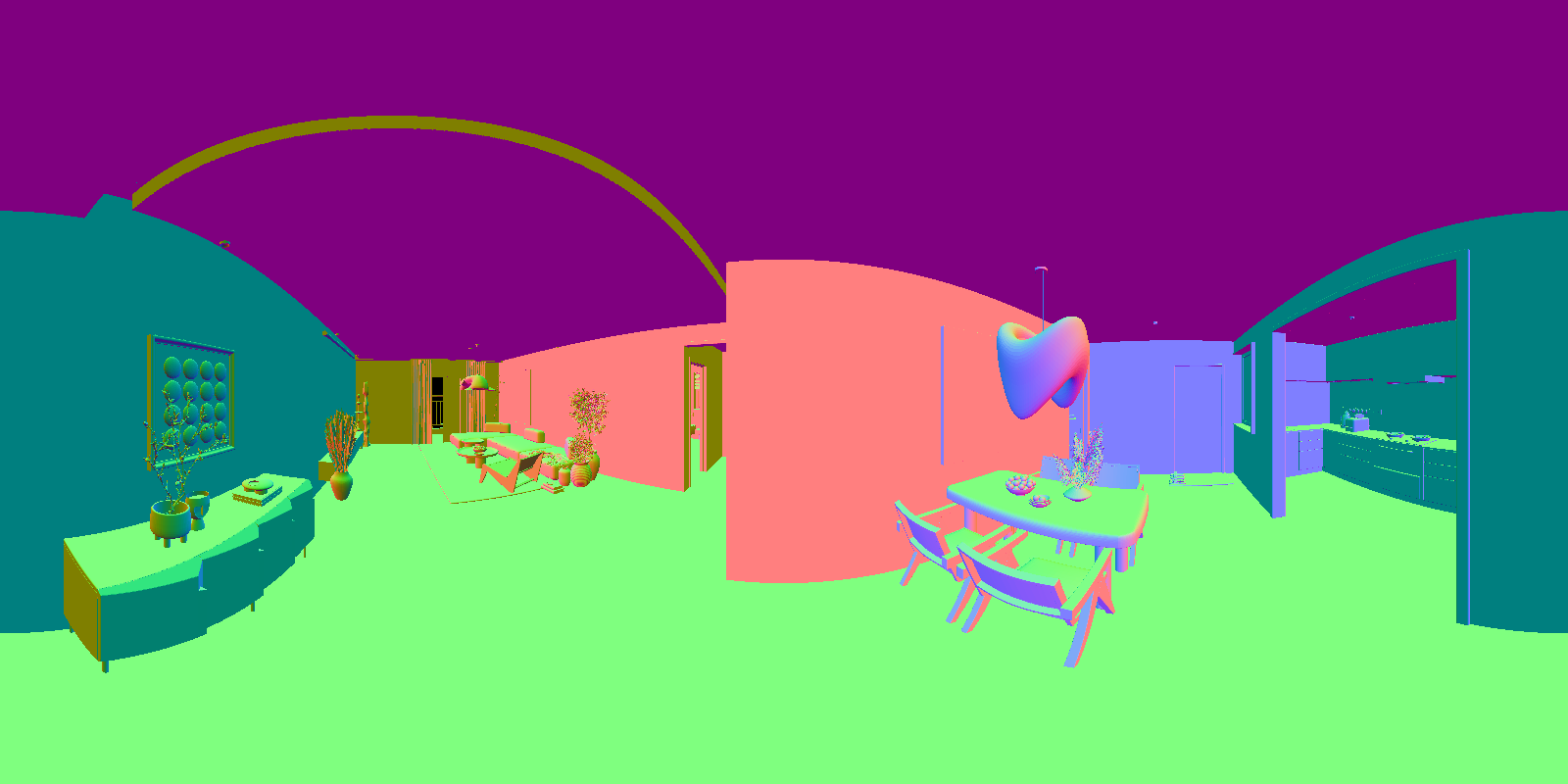 Synthetic Surface Normals - Per-pixel Normal Vectors