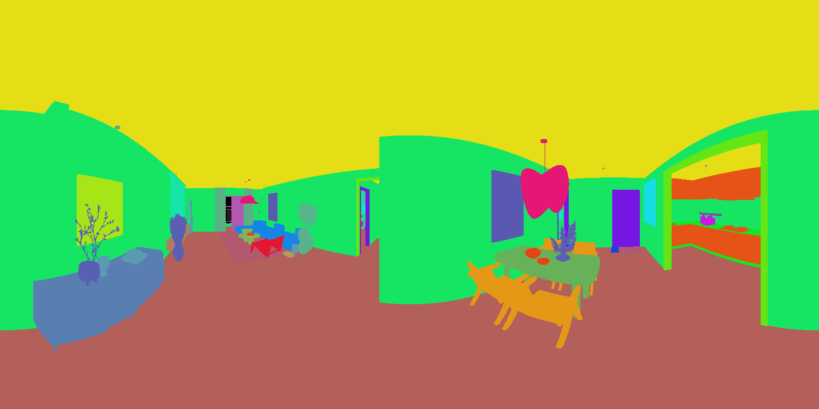 Synthetic Semantic Segmentation - Object Instance Labels